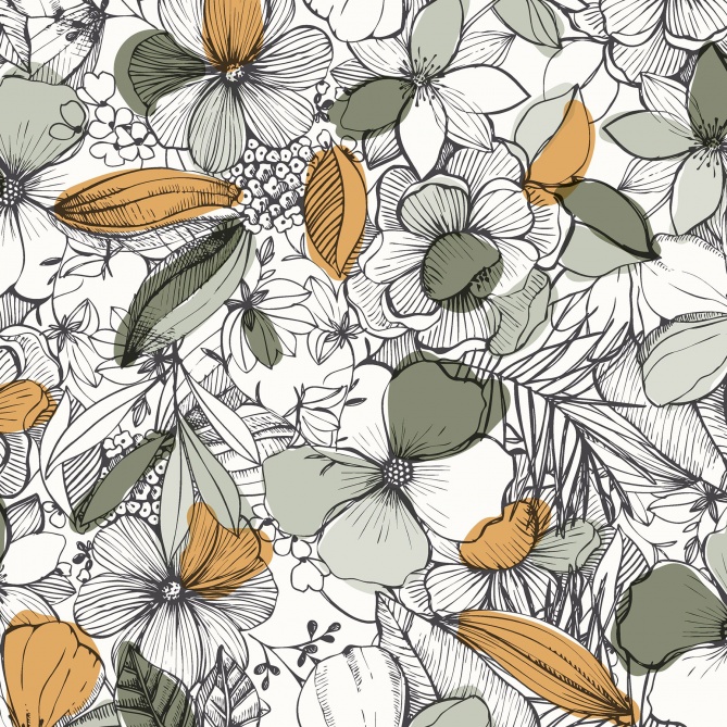 Papel Pintado Flores - DARARA 02 | MURAKE - 85417