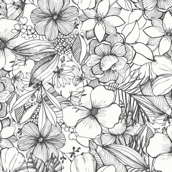 Papel Pintado Flores - DARARA 03 | MURAKE - 85418