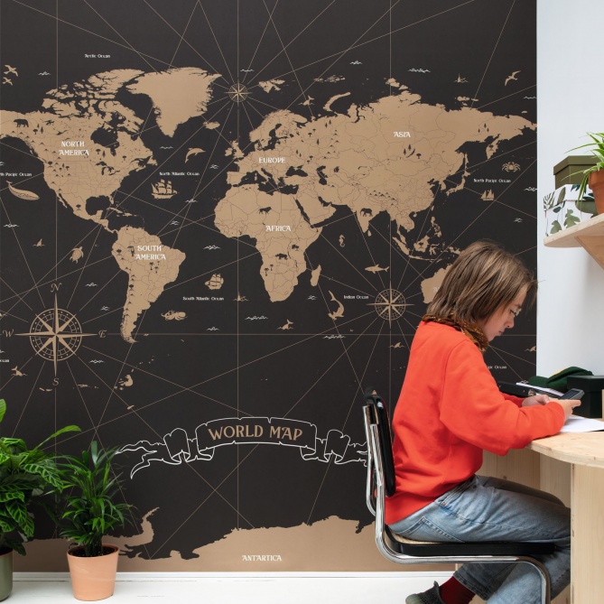 Mural Mapa del mundo - MAPEP 02 | MURAKE - 85444