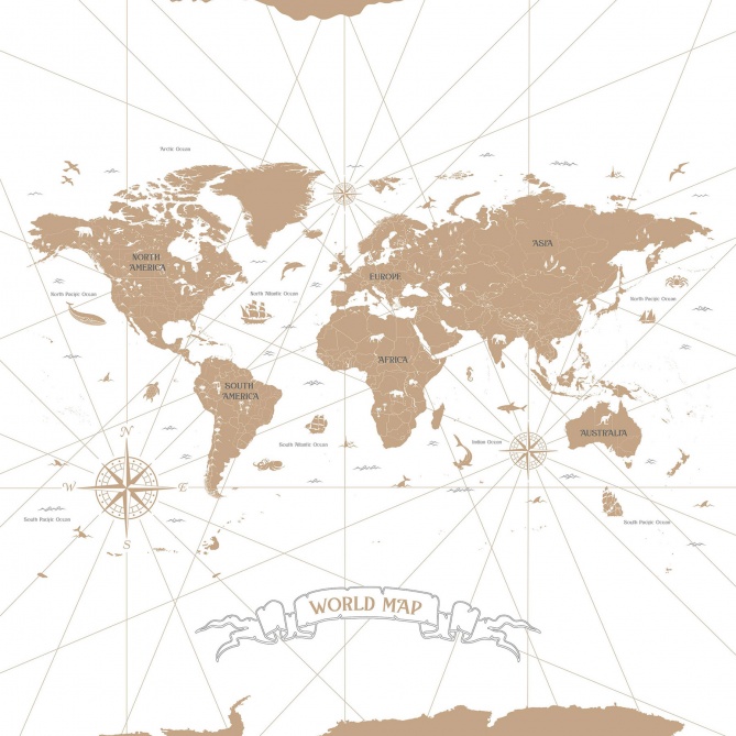 Mural Mapa del mundo - MAPEP 01 | MURAKE - 85443
