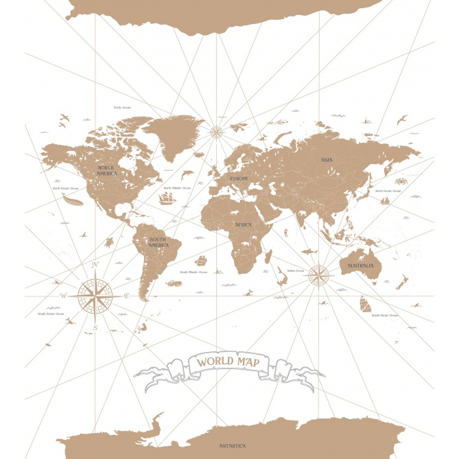 Mural Mapa del mundo - MAPEP 01 | MURAKE - 85443