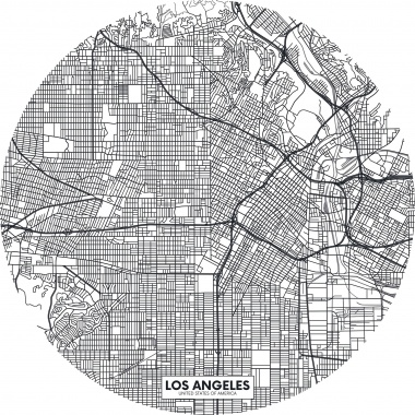 Sticker Mapa Los Ángeles - ANGELES  | MURAKE - 85442