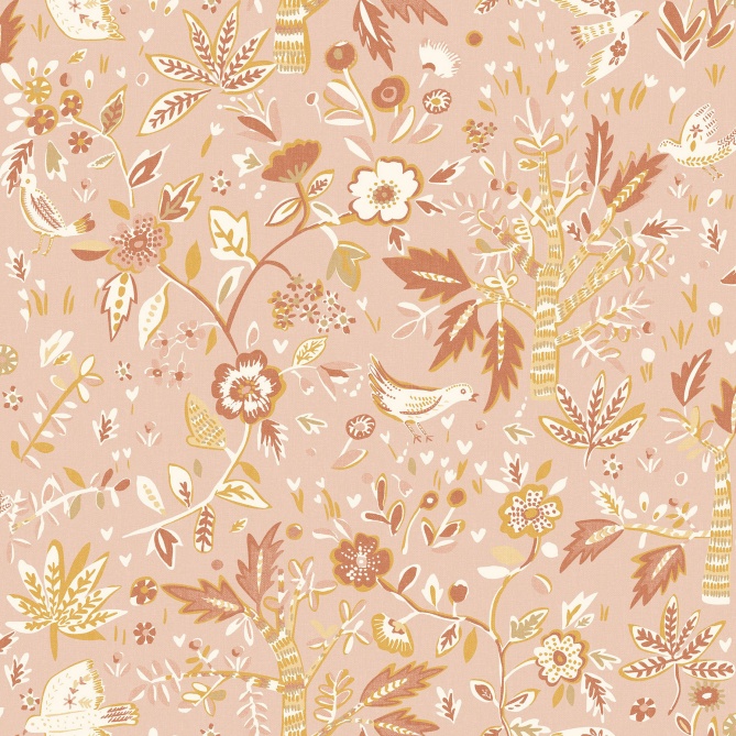 Papel Pintado Flores y pájaros - BULLES 02 | MURAKE - 85132