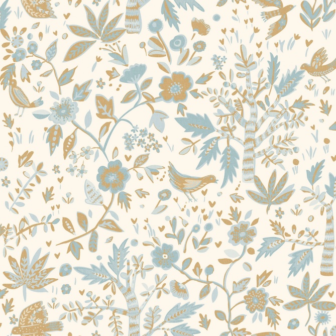 Papel Pintado Flores y pájaros - BULLES 03 | MURAKE - 85133