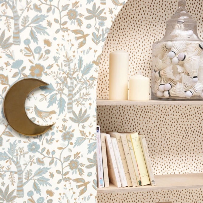 Papel Pintado Flores y pájaros - BULLES 03 | MURAKE - 85133