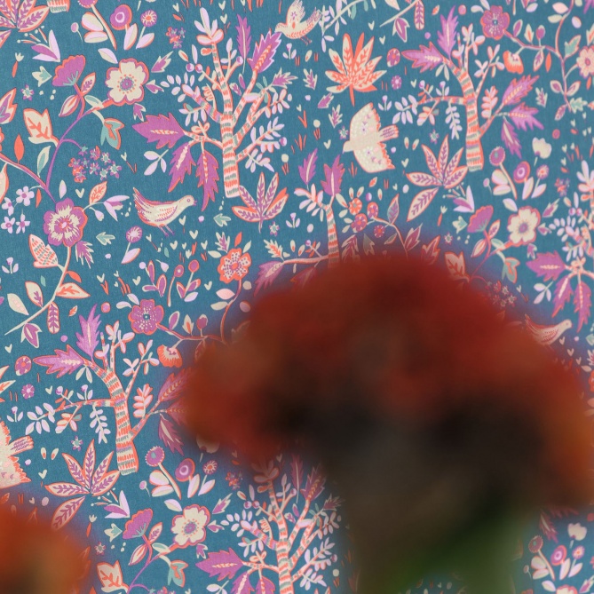 Papel Pintado Flores y pájaros - BULLES 04 | MURAKE - 85134