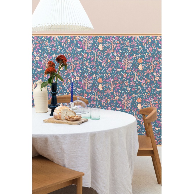 Papel Pintado Flores y pájaros - BULLES 04 | MURAKE - 85134