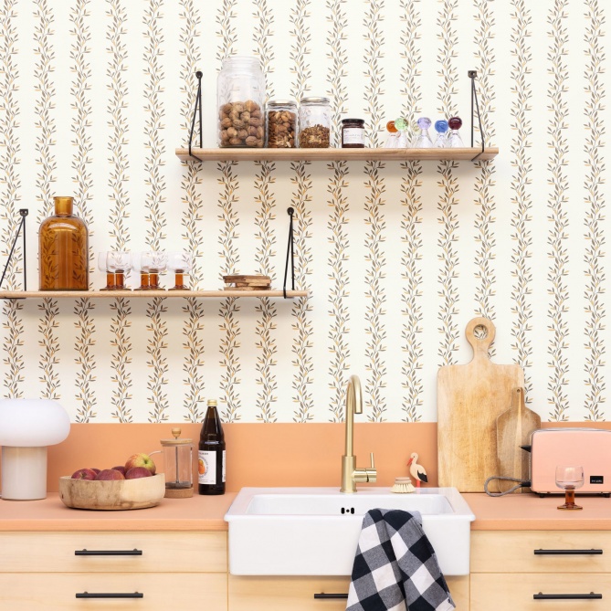 Papel Pintado Guirnalda floral - GOSIER 01 | MURAKE - 85161