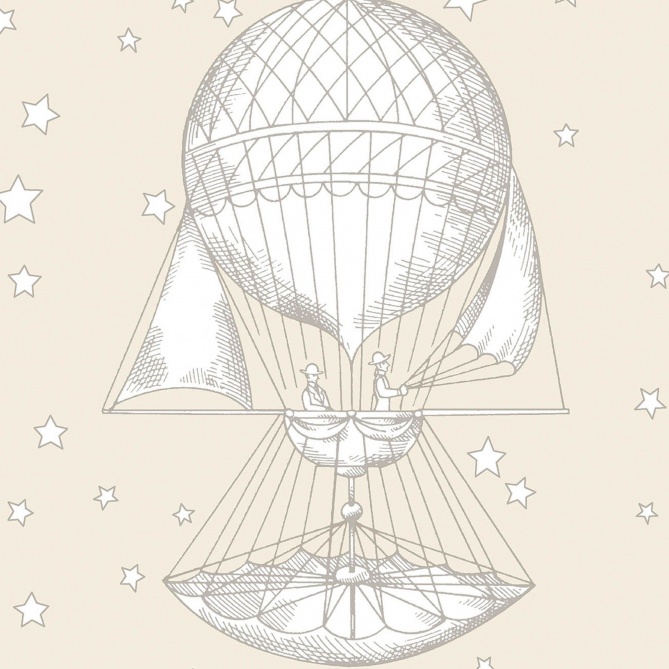 Papel Pintado Globos aerostáticos y estrellas - LANDEN 02 | MURAKE - 878122