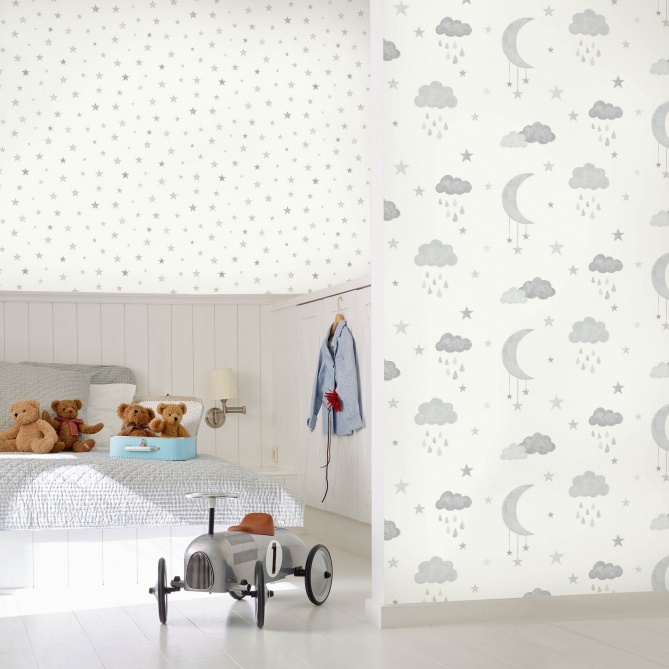 Papel Pintado Nubes y estrellas - KAPUA  | MURAKE - 878137