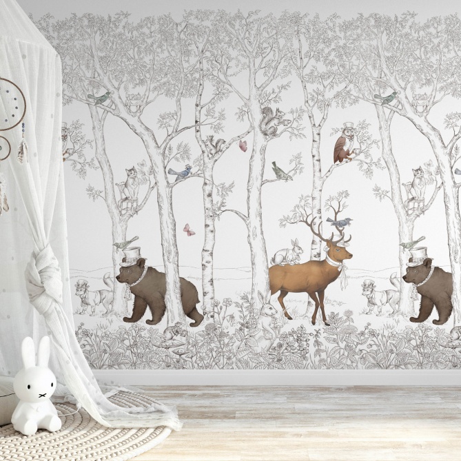 Mural Bosque con animales - PECQ  | MURAKE - 878217