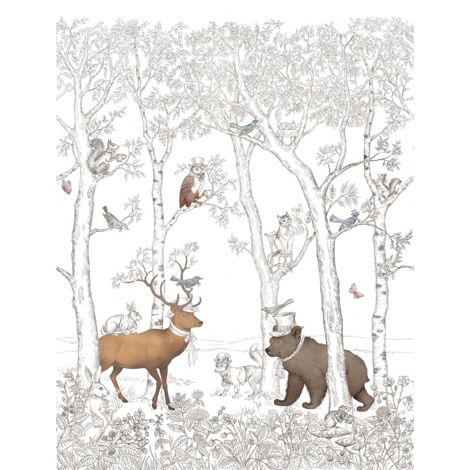 Mural Bosque con animales - PECQ  | MURAKE - 878217