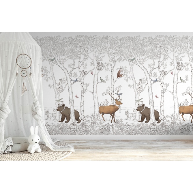 Mural Bosque con animales - PECQ  | MURAKE - 878217
