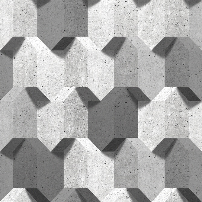 Papel Pintado Formas geométricas 3D - BETONG 04 | MURAKE - 87674