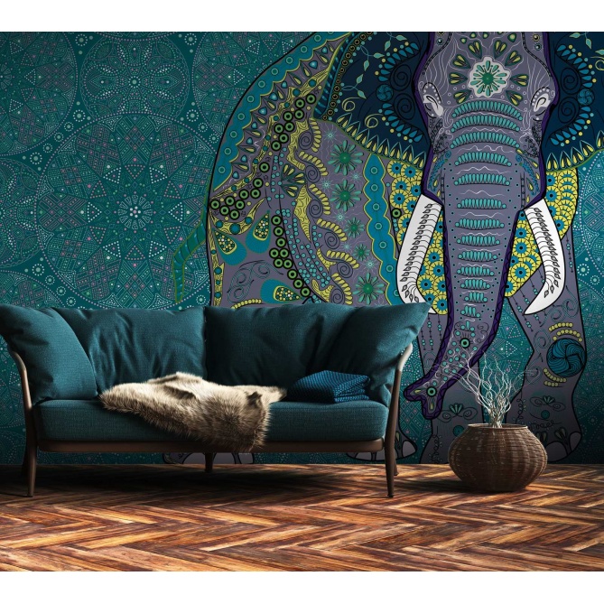 Mural Elefante hindú - MACAEL  | MURAKE - 23826