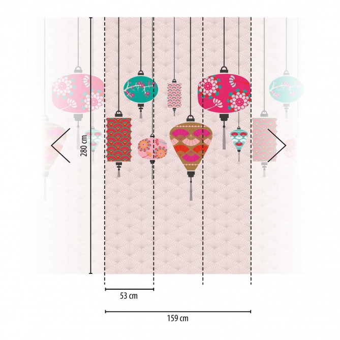 Mural Lámparas orientales - SETEFILLA  | MURAKE - 23875