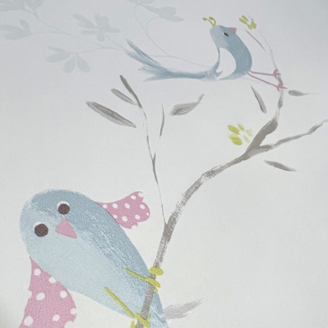 Papel Pintado Pájaros en ramas - JUZCAR  | MURAKE - 78339