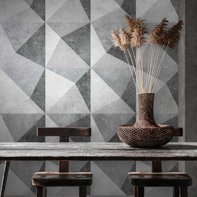 Mural Geométrico desgastado - ALGARBES  | MURAKE - 23882