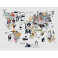 Mural Mapamundi con animales - MOGUER  | MURAKE - 23855