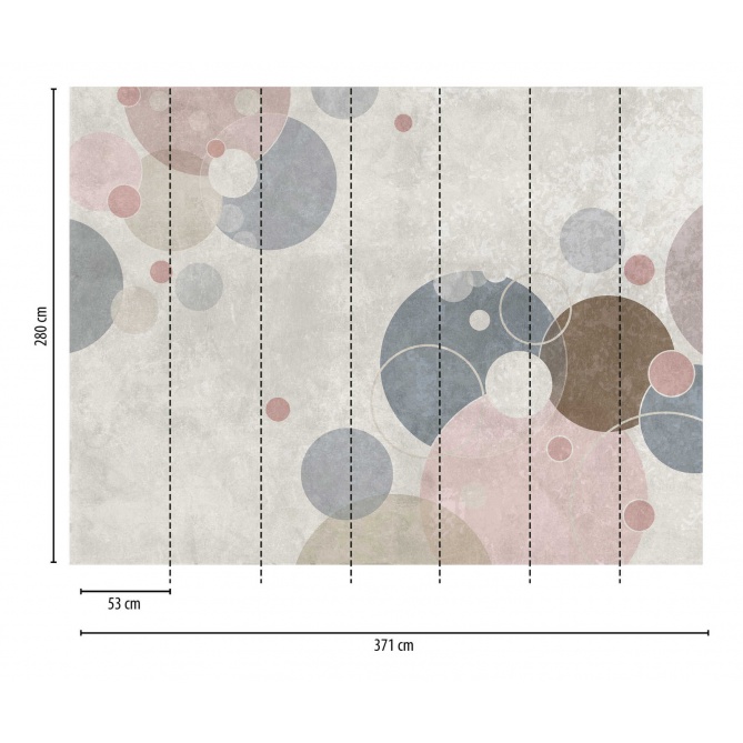 Mural Círculos abstractos - ALGABA  | MURAKE - 23865