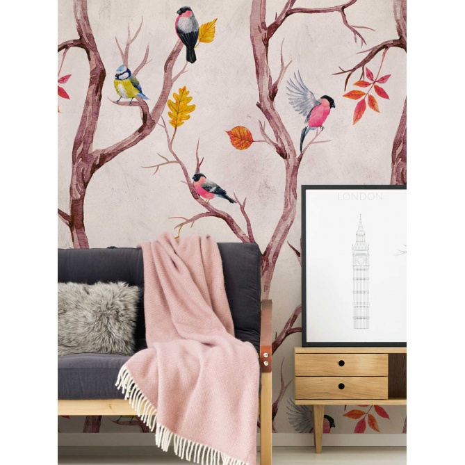 Mural Pájaros sobre ramas - ALANIS  | MURAKE - 23867