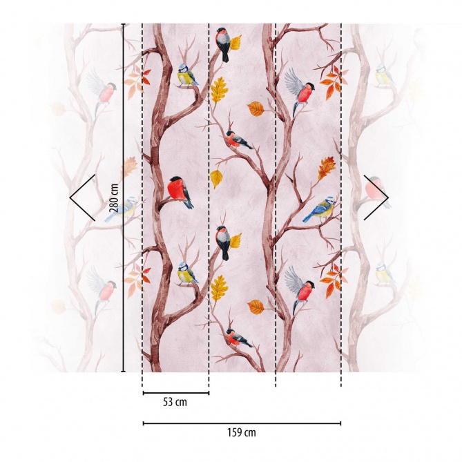 Mural Pájaros sobre ramas - ALANIS  | MURAKE - 23867