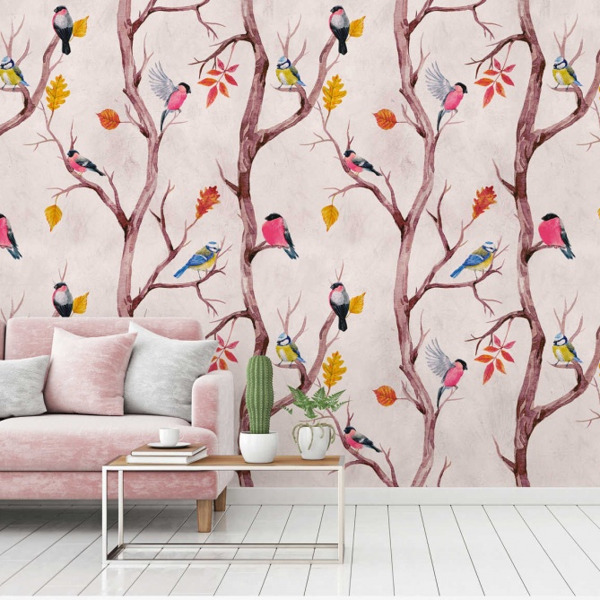 Mural Pájaros sobre ramas - ALANIS  | MURAKE - 23867