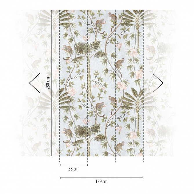 Mural Selva con monos - PRUNA  | MURAKE - 23868