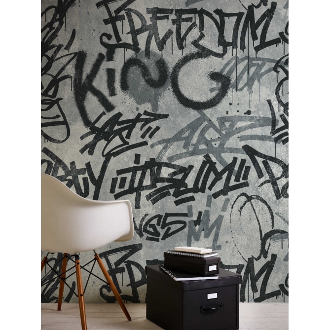 Mural Pared de hormigón con graffitis - GARROBO  | MURAKE - 23878