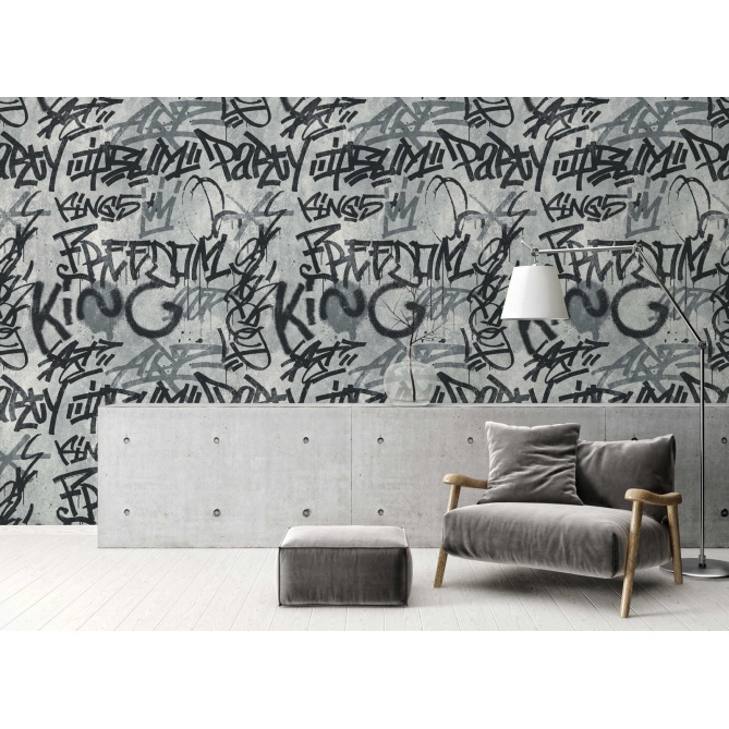 Mural Pared de hormigón con graffitis - GARROBO  | MURAKE - 23878