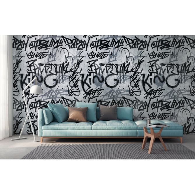 Mural Pared de hormigón con graffitis - GARROBO  | MURAKE - 23878