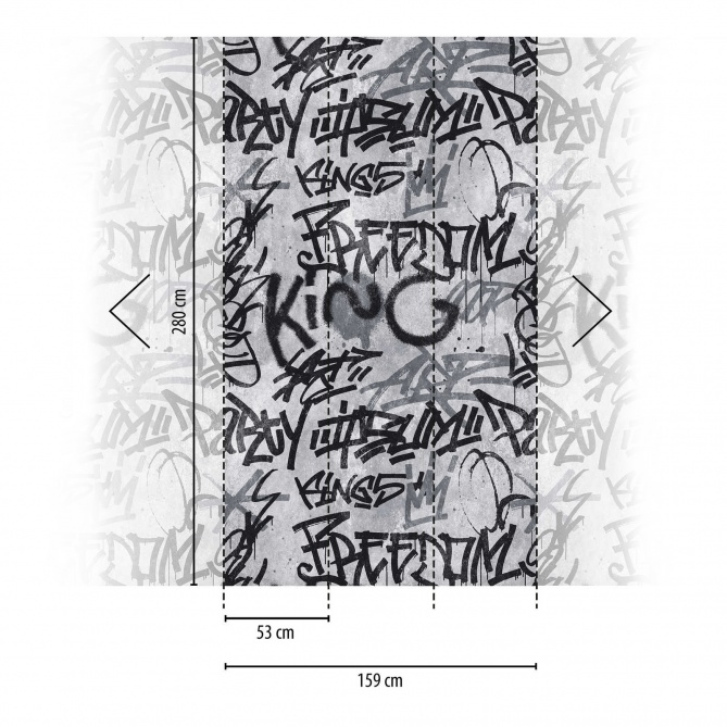 Mural Pared de hormigón con graffitis - GARROBO  | MURAKE - 23878