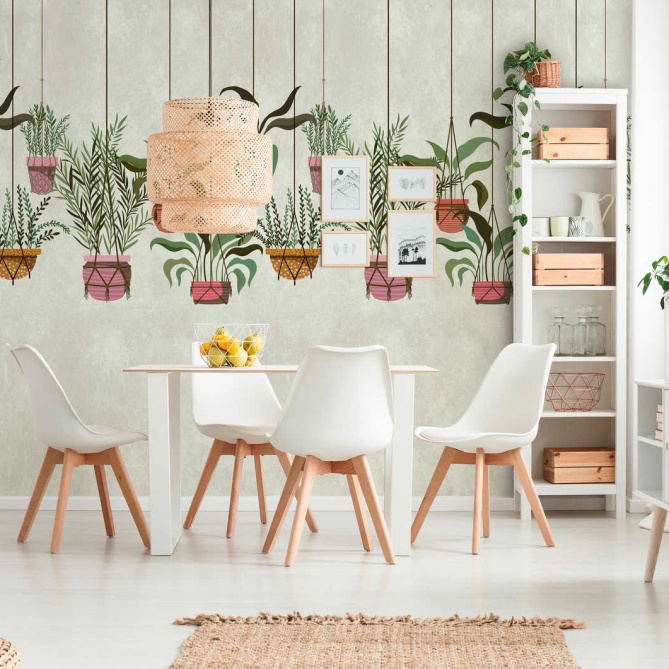 Mural Macetas colgantes - ALGAMITAS  | MURAKE - 23879