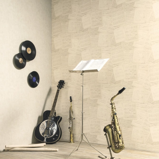 Papel Pintado Partitura - VIREY  | MURAKE - 6703-26