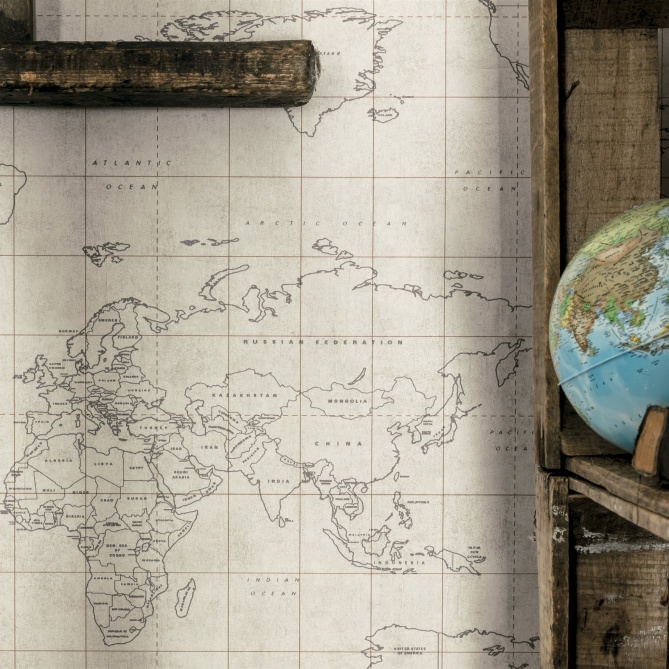 Papel Pintado Mapamundi - DRAVEIL 01 | MURAKE - 6702-31