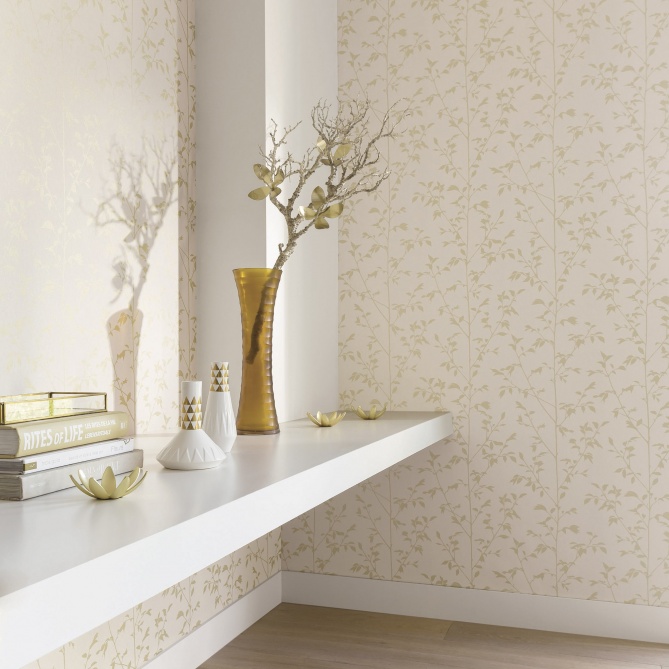 Papel Pintado Ramas con hojas - BOZEL 03 | MURAKE - 6709-53