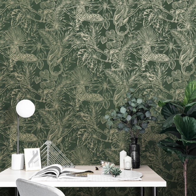 Papel Pintado Selva con animales - KASULU 02 | MURAKE - 541682