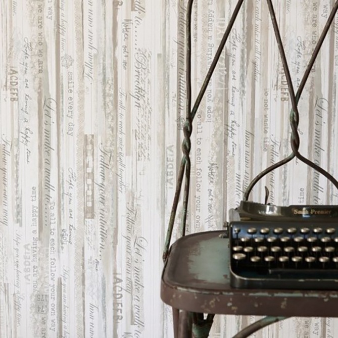 Papel Pintado Letras vintage - BURCO  | MURAKE - 7011-16