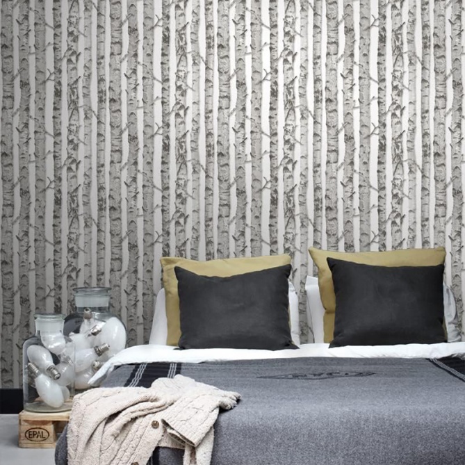 Papel Pintado Troncos abedul - PALKID 01 | MURAKE - 11586