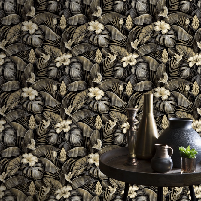 Papel Pintado Hojas tropicales - MANIPUR 02 | MURAKE - 44972
