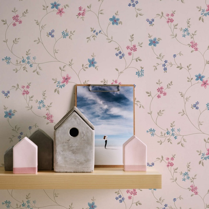 Papel Pintado Flores casa de campo - BAZIEN 02 | MURAKE - 878487