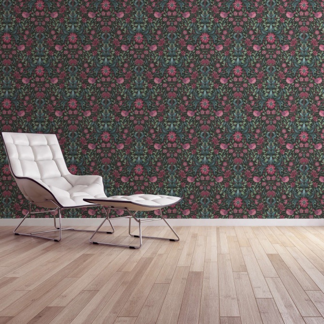 Papel Pintado Floral - CHATAS 01 | MURAKE - 878506