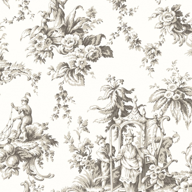 Papel Pintado Toiles de Jouy inspirado en China - CROISIC 04 | MURAKE - 85994