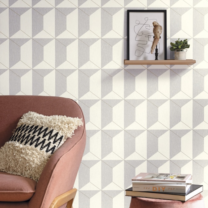 Papel Pintado Formas geométricas con efecto 3D - KOTKA 03 | MURAKE - 85763