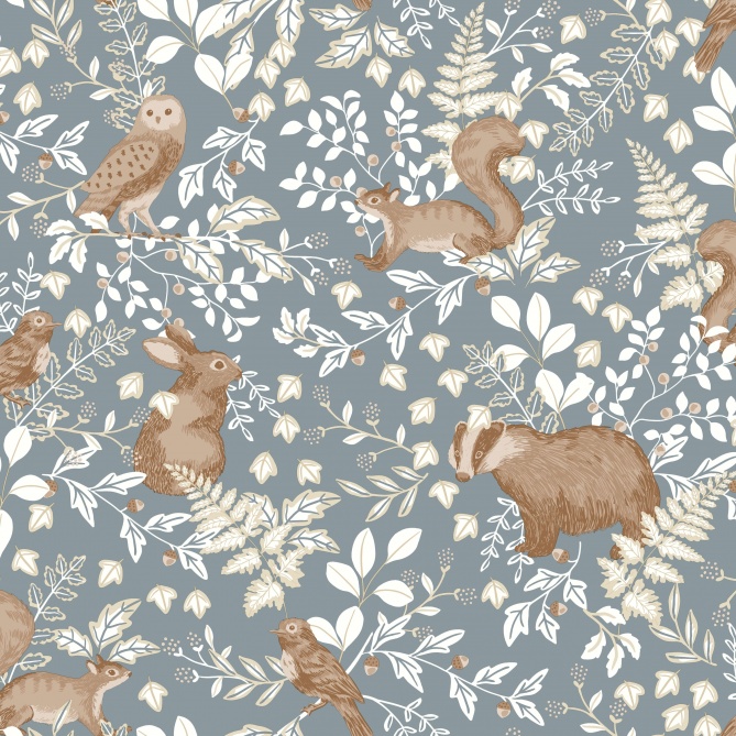 Papel Pintado Animales rodeados de follaje - KUALA 01 | MURAKE - 85801