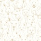 Papel Pintado Cabezas de animales minimalistas - PILAH 01 | MURAKE - 85811