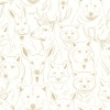 Papel Pintado Cabezas de animales minimalistas - PILAH 01 | MURAKE - 85811