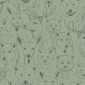 Papel Pintado Cabezas de animales minimalistas - PILAH 04 | MURAKE - 85814