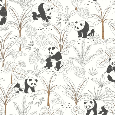 Papel Pintado Pandas descansando en la jungla - SKARDU 01 | MURAKE - 85821