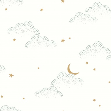 Papel Pintado Nubes, lunas y estrellas minimalistas - KOTAL 03 | MURAKE - 85833